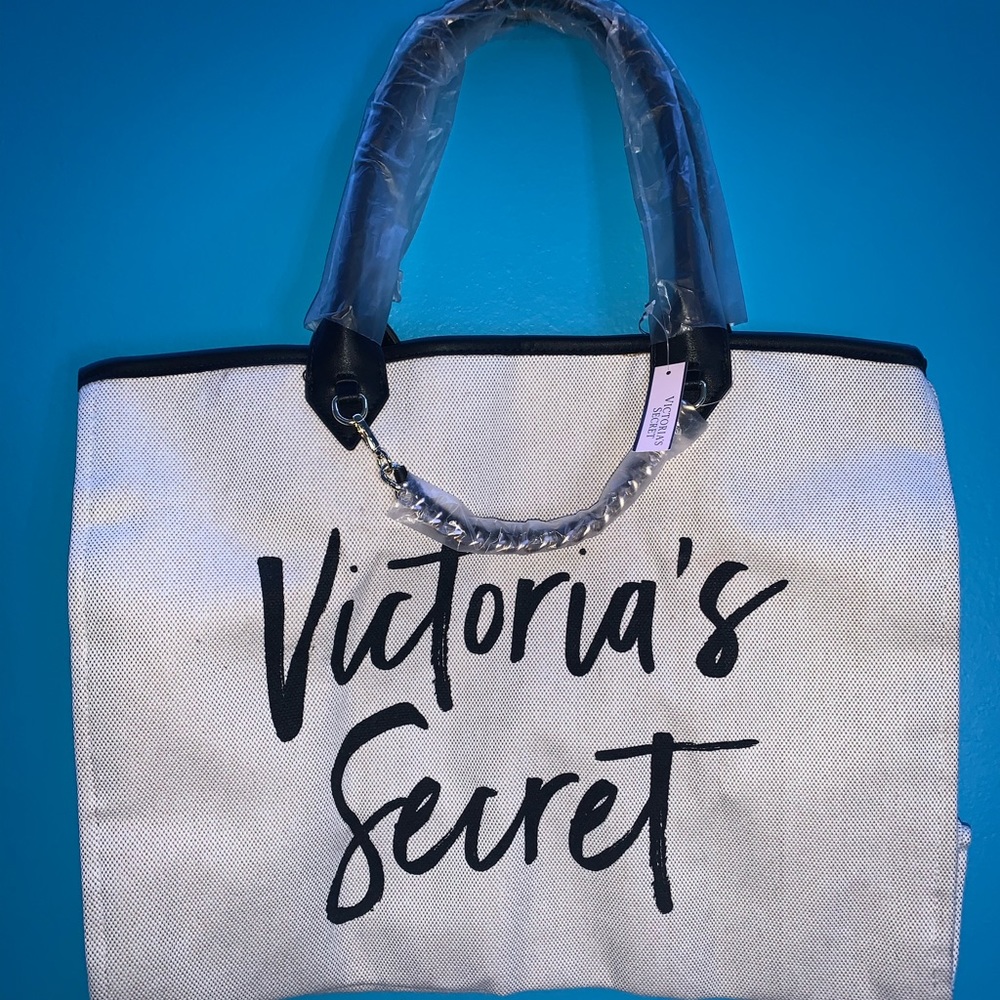 Cream Victoria’s Secret tote